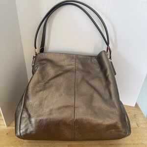 Coach Metallic Bronze Shoulder Bag